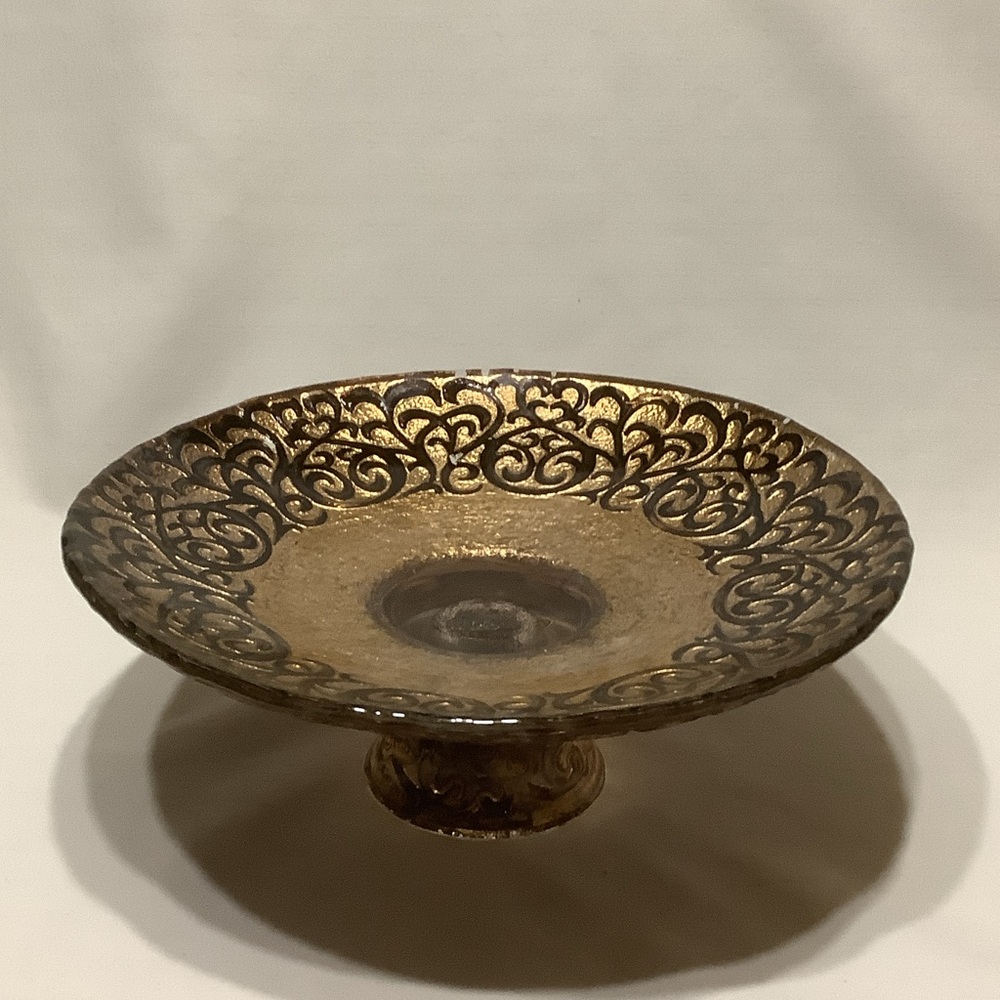 Coupe a Fruit Sur Pied Art De Table Gold Decorative Footed Dish